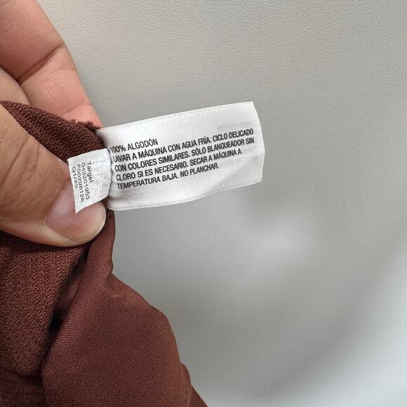 Mens Brown Corduroy Pants Size Large‎ Elastic Waist Casual Fall Streetwear - Picture 6 of 7